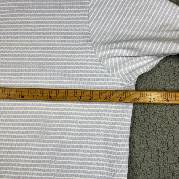 Peter Millar Crown Crafted Polo Shirt XL Tailored Fit Purple Stripe MS25XK56E - Picture 7 of 9